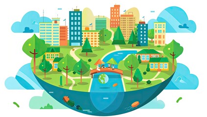 Sustainable Cityscape Concept Art