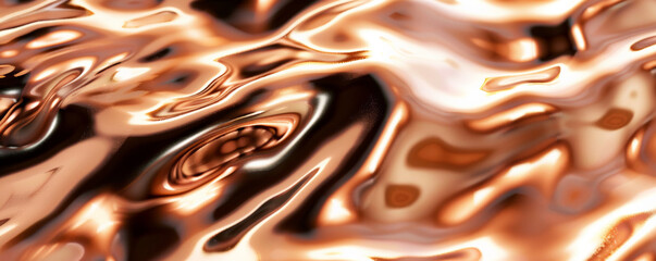 A bright bronze background with a polished, mirror-like surface that reflects light beautifully.