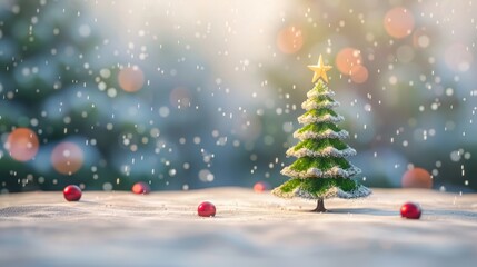 Obraz premium christmas tree with blurred background.