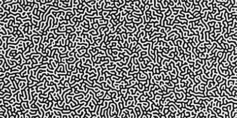 Gradient noise line abstract spread geometric background. Monochrome Turing reaction background. Abstract diffusion pattern with chaotic shapes. Vector illustration