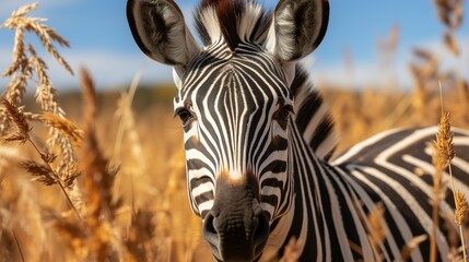 zebra in the grass