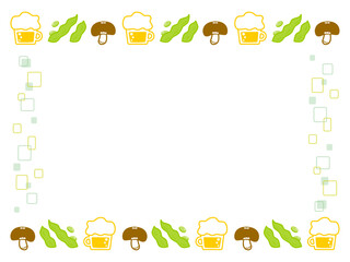 ビールとおつまみのフレーム