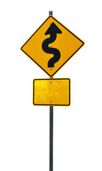 A road sign, an old road sign. Transparent background