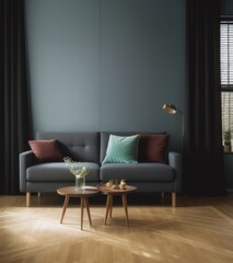 The room features a minimalist design with a modern aesthetic.