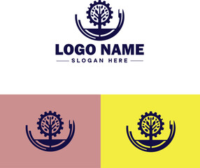 Engineering firm icon Engineering company Engineering practice Engineering consultancy flat logo sign symbol editable vector