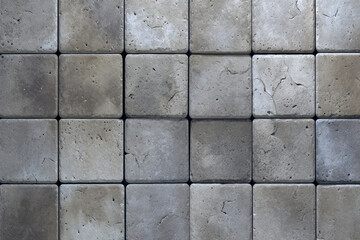 Processed collage of grey marble floor tiles surface texture. Background for banner, backdrop