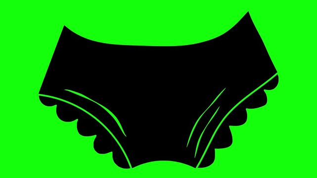 underpants illustration video animation boxer fashion underwear silhouette male logo shorts icon textile clothes garment apparel underclothes panties clothing outline wear pants trunks for green scree