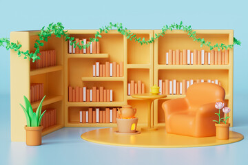 Fototapeta premium 3d rendering book house picture