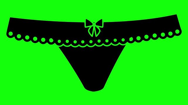 underpants illustration video animation boxer fashion underwear silhouette male logo shorts icon textile clothes garment apparel underclothes panties clothing outline wear pants trunks for green scree