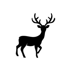 design with black deer silhouette art