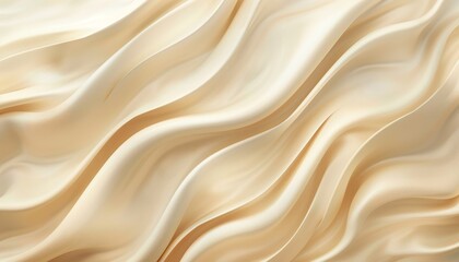 Fototapeta premium Beige Abstract Wavy Pattern Background with Smooth Flowing Lines, Neutral Tones, Calm Ambiance, Background with Copy Space