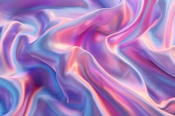 Obraz premium Ethereal Waves of Colorful Silk Fabric in Soft Pastel Hues