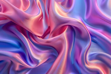 Fototapeta premium Elegant Flowing Silk Fabric in Soft Pastel Hues