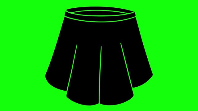 underpants illustration video animation boxer fashion underwear silhouette male logo shorts icon textile clothes garment apparel underclothes panties clothing outline wear pants trunks for green scree