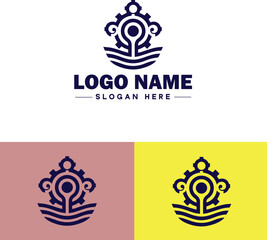 Obraz premium Engineering firm icon Engineering company Engineering practice Engineering consultancy flat logo sign symbol editable vector