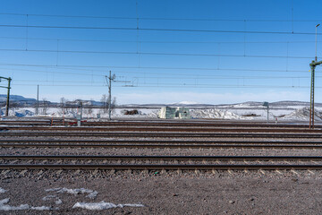 railway at kiruna station sweden