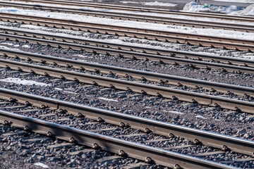 railway at kiruna station sweden