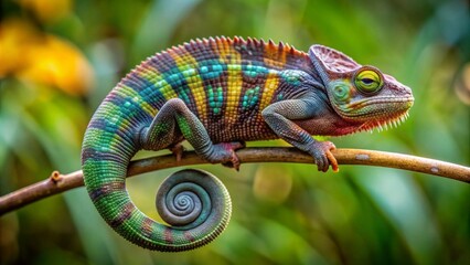 Fototapeta premium chameleon on a branch