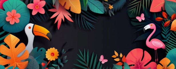 Obraz premium Tropical Bird Illustration