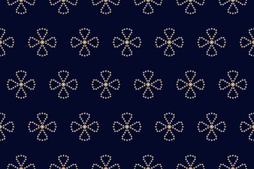 Beautiful vintage cross stitch traditional ethnic pattern.floral pixel art embroidery. Elegance background abstract Aztec beautiful seamless pattern for fabric,cloth,dress,carpet,curtain,sarong,batik.