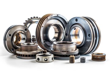 Collection of Precision Engine Components Showcasing Various Mechanical Parts