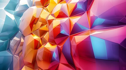 Obraz premium Vibrant Geometric Abstract Art with Colorful Facets