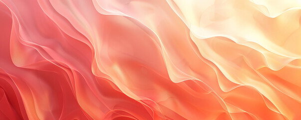 Obraz premium A bold dual-color background transitioning from bright coral to deep peach, creating a warm and energetic design.