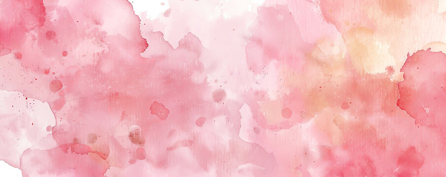 A pastel pink background featuring a watercolor texture, adding a delicate and artistic touch to the design.
