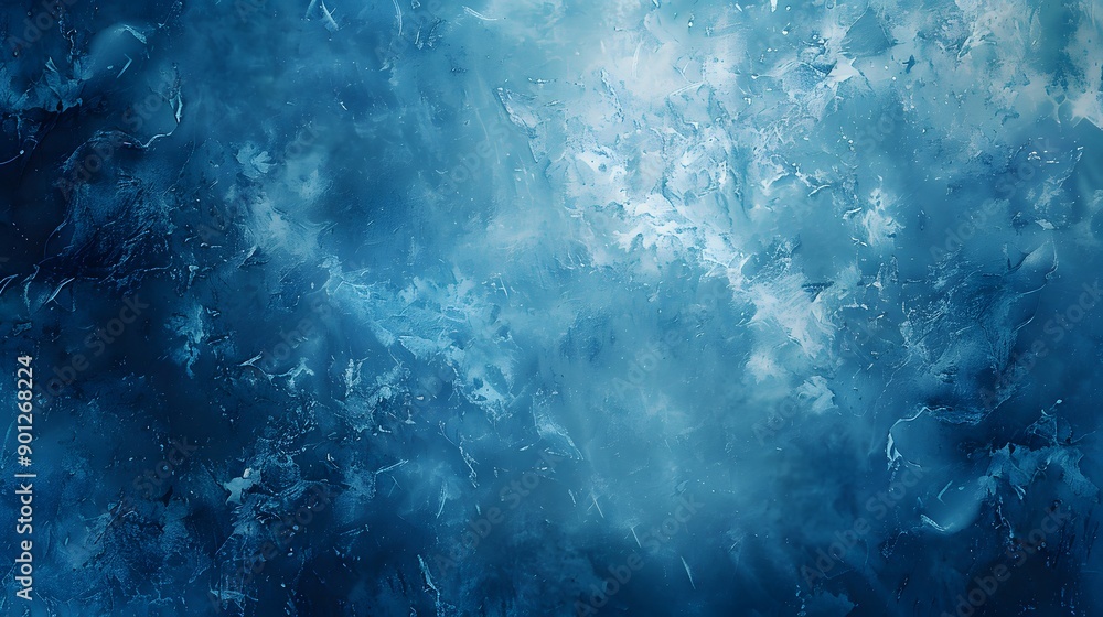 Poster Abstract Blue Texture with Depth and Movement