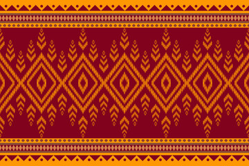 Abstract ikat geometric seamless pattern. Abstract ikat geometric pattern style. ikat geometric design for background, wallpaper, textile, fabric, clothing, embroidery, print