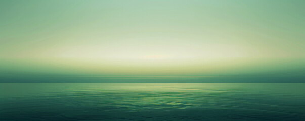 Obraz premium A serene dual-color background with a gradient shift from soft green to deep emerald, evoking a sense of calm and tranquility.