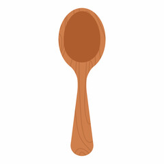Wooden spoon for honey vector cartoon illustration isolated on a white background.