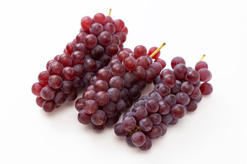 白背景にぶどう