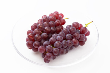 白背景にぶどう