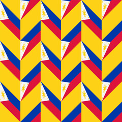 philippines flag pattern chevron background. vector illustration
