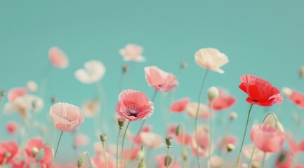 Poppy Flowers in a Field
