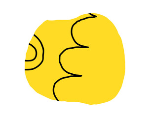 Hand drawn pencil organic shapes with doodle strokes and outlines, squiggles and scribbles. fluid, flowing, irregular elements in trendy colors.