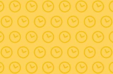 かわいい時計の背景。黄色。