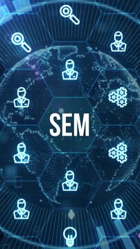 SEM Search Engine Optimization Marketing Ranking concept for website.