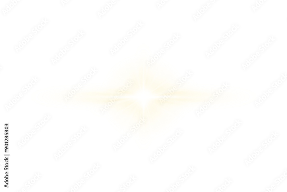 Wall mural artificial soft light on a transparent background