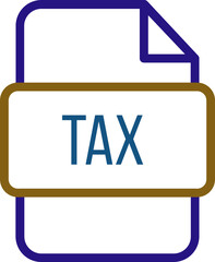 TAX File icon with bold outline