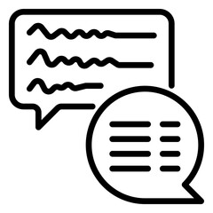 Conversation icon, line icon style