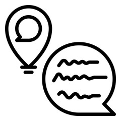 Testimonial icon, line icon style