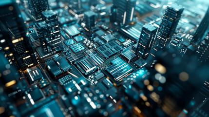 Modern technological microchip domestic business. Technology concept.