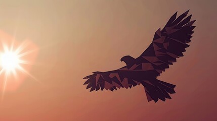 Obraz premium low poly eagle