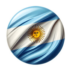 Drapeau d'Argentine icône ronde