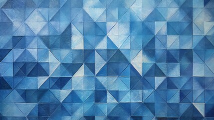 Obraz premium Abstract Blue Geometric Pattern