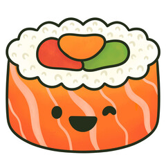 Cute Sushi Character Illustration