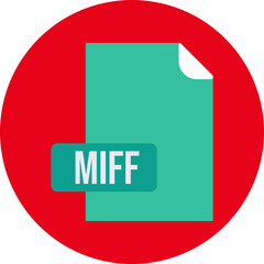 MIFF File format icon rounded circle BG