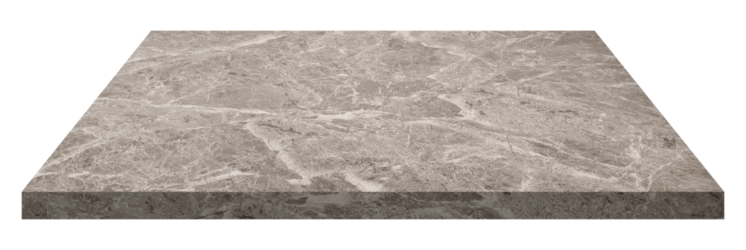 beautiful grey emperador marble table. luxury stone table shows beautiful stone veins for photo montage. table top or counter top for displayed products isolated on background with clipping path.